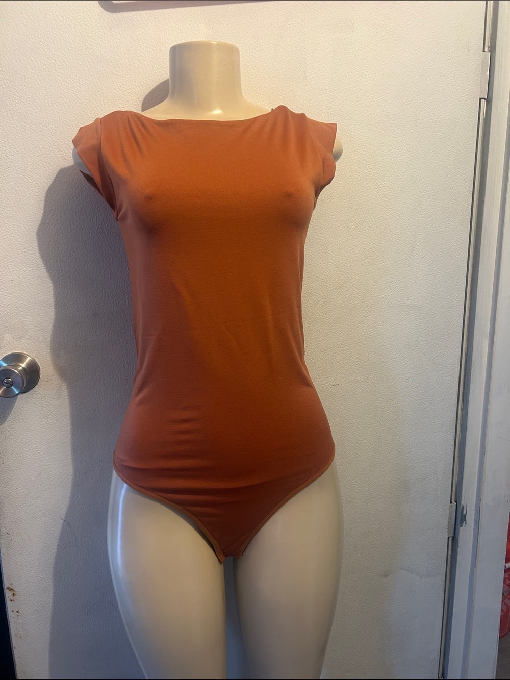 Aura Rust-Tone Cap Sleeve Bodysuit